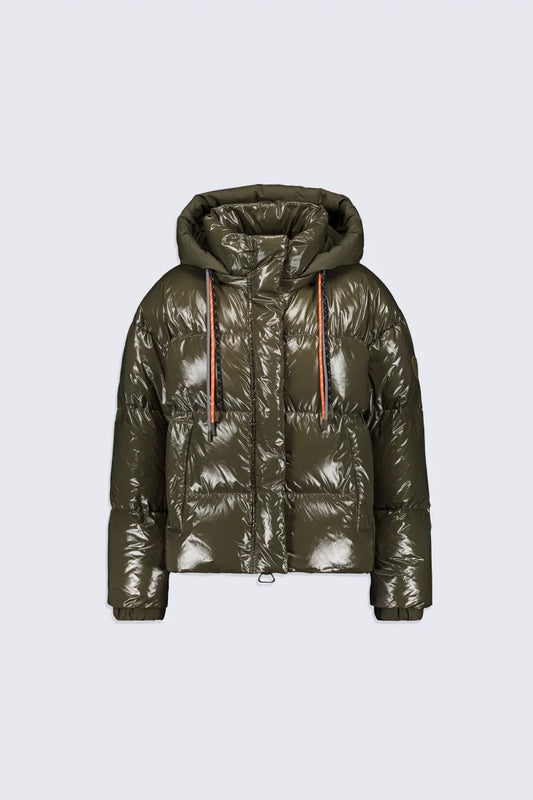 Gertrude - Doudoune brillante kaki
